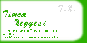 timea negyesi business card